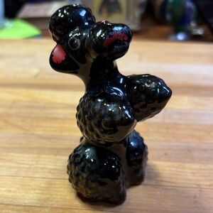 Vintage Black Poodle Figurine